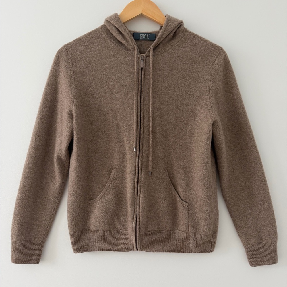 Cashmere Brown Zip-Up Hoodie and pants set